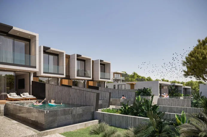 Современный комплекс вилл с бассейнами и садами, Хлорака, Кипр