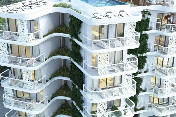 Новая резиденция с бассейном рядом с новой гаванью Ларнаки, Кипр