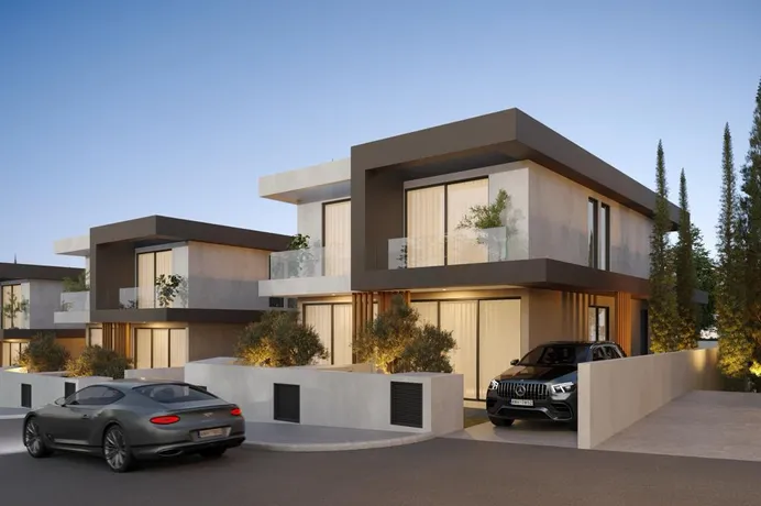 Новый комплекс вилл с бассейнами и панорамными видами в 500 метрах от пляжа, Хлорака, Кипр