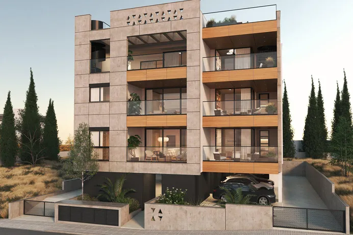 Новая резиденция с крытой парковкой, Меса Гитония, Кипр