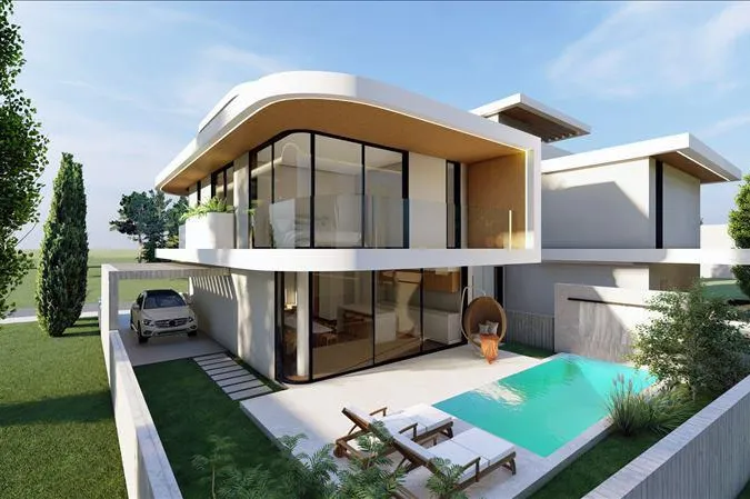 Комплекс вилл с бассейнами недалеко от пляжа, Асоматос, Кипр