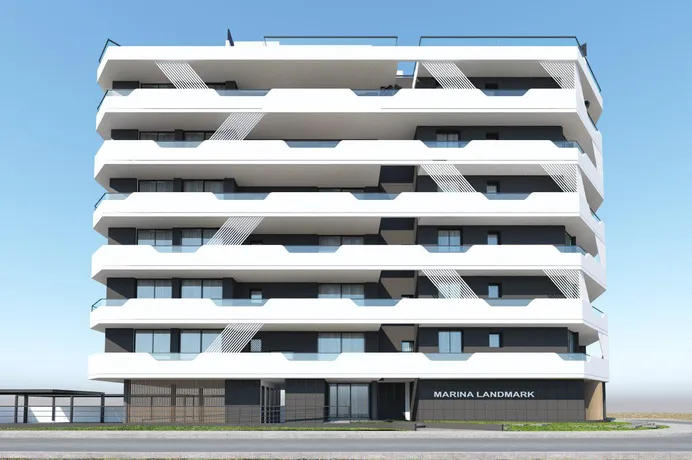 Новый жилой комплекс с паркингом и садами на крыше в Ларнаке, Кипр