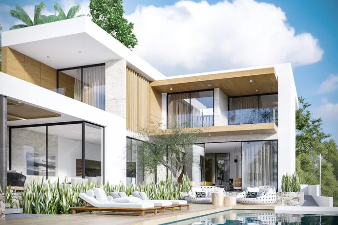 Вилла с бассейном и панорамными видами, Гермасогейя, Кипр