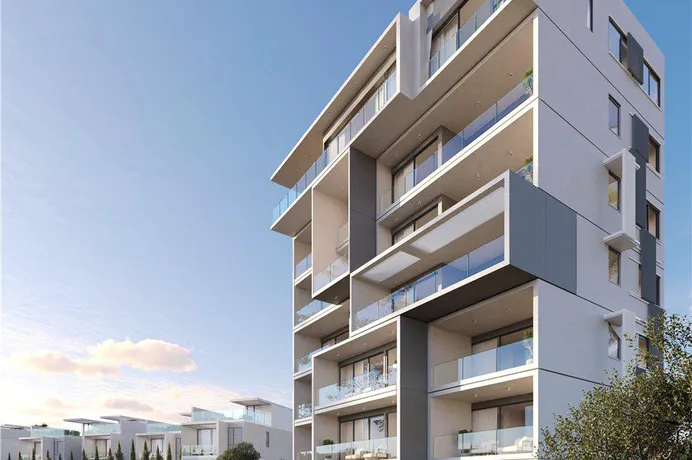 Новый жилой комплекс с бассейном и теннисным кортом в 150 метрах от пляжа, Хлорака, Кипр