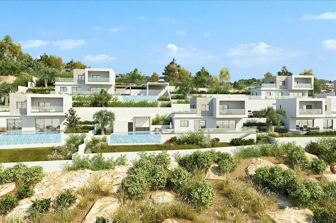 Комплекс вилл с бассейнами и видами на море, Тсада, Кипр