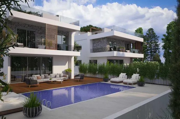 Комплекс вилл с бассейнами и панорамными видами на море, Кисонерга, Кипр