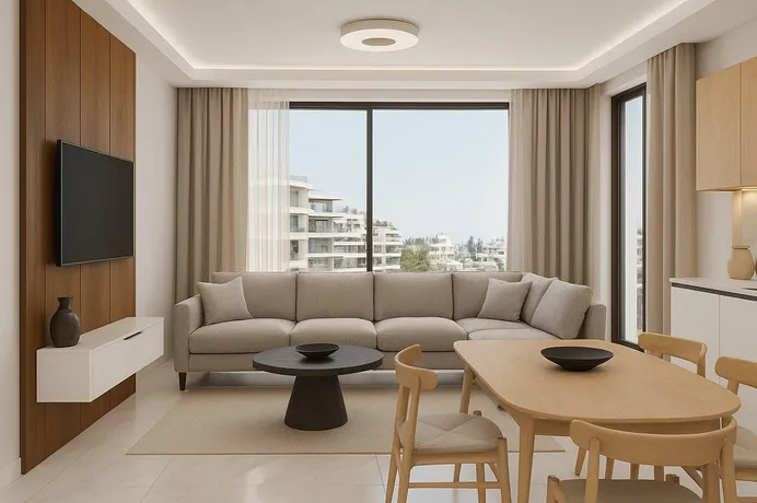 Жилой комплекс с парковкой в оживленном районе Ларнаки, Кипр