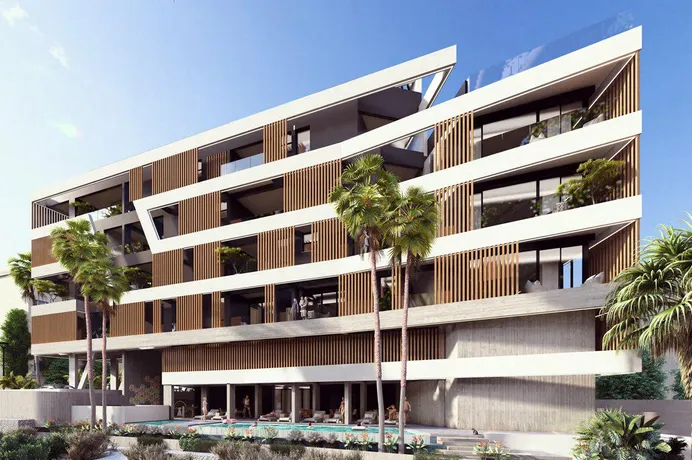 Новый комплекс с бассейнами, спа-зоной и подземной парковкой, Агиос Афанасиос, Кипр