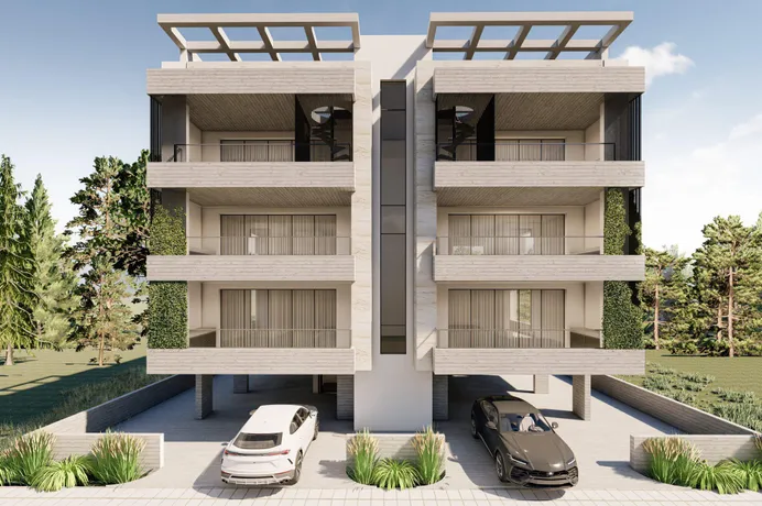 Новая резиденция с бассейном и садом на крыше в 5 минутах от моря, Героскипу, Кипр