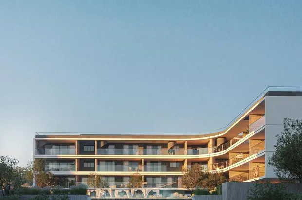 Двуспальная новая квартира с большой верандой в 600 м от пляжа, Като Пафос, Кипр