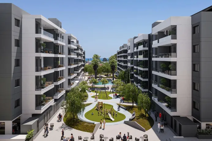 Новая закрытая резиденция с бассейном, коворкингом и зелеными зонами в 3 минутах от моря, Лимасол, Кипр