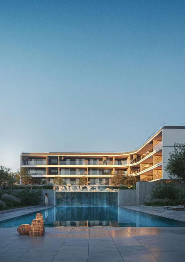 Двуспальная новая квартира с большой верандой в 600 м от пляжа, Като Пафос, Кипр